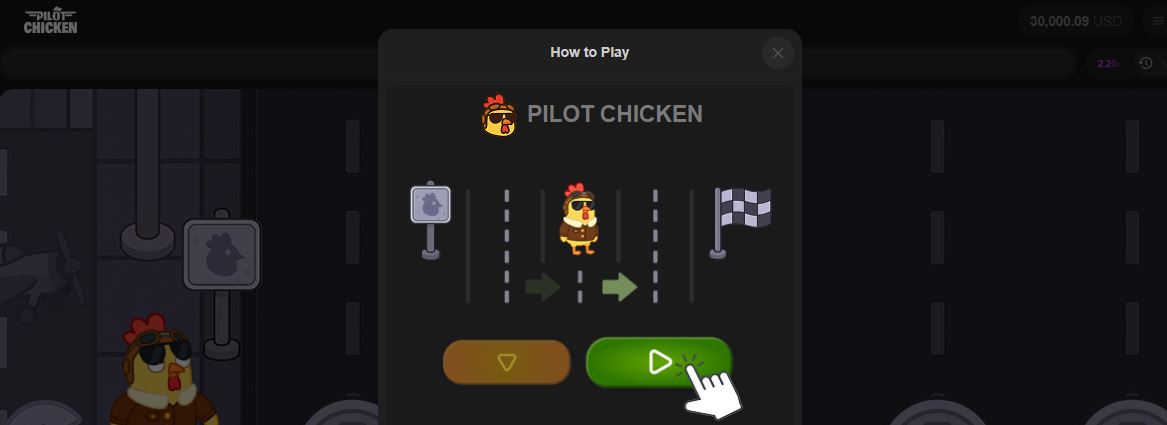 Learn how to play Pilot Chicken and guide your chicken to the finish line